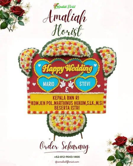 Papan Bunga Pernikahan Karang Raja
